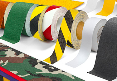 Anti slip tape and stairtreads for stairs and floor.
