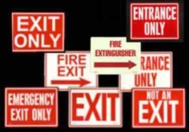 Photoluminescent Signs and Markings