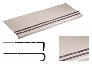 Rubber Stair Treads | Non Slip 2-Strip Abrasive 