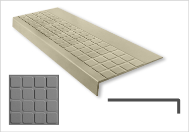 Rubber Stair Treads | Non Slip Square Design by Roppe�