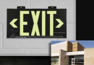 sign exit signs metal 50ft ul approved