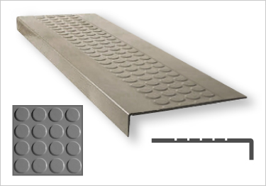 Johnsonite� Rubber Stair Treads | "Roundel" Raised Round