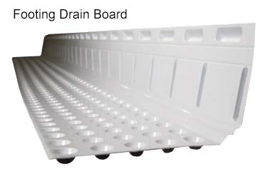 crawl space footing drain board
