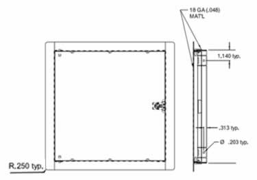 acudor metal flush access door